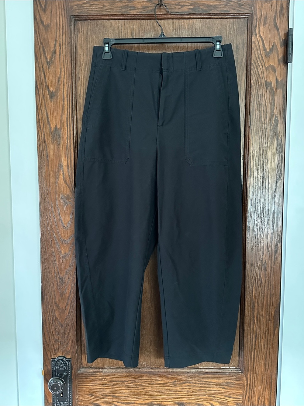 Athleta Skyline High Rise Barrel Leg Pants - Black Size 12
